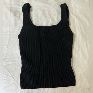 Babaton sculpt knit black top